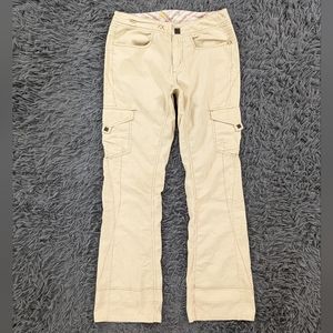 Mountain Hardwear Pants Women's 4 Cream Cargo Hiking Outdoors Stretch